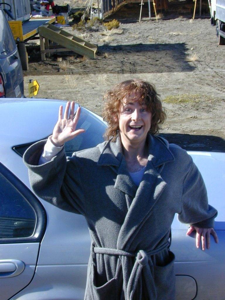 April 29, 2000: Near Mt. Ruapehu, New Zealand: Billy Boyd on the set of “The Lord of the Rings”