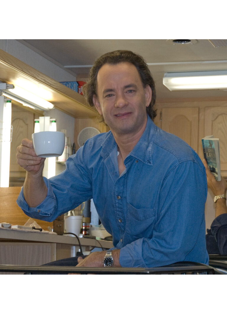 2005: Tom Hanks on the set of The Da Vinci Code