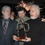 Premiere of "King Kong": Frank Darabont, George Lucas, Andy Serkis, Rick Baker, Peter Jackson. Photo by Keith Stern