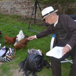 2014: Winchelsea UK. On the set of "Mr. Holmes," Ian McKellen and Chickens. Photo by Keith Stern