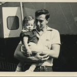 1953: With my father, Mort Stern