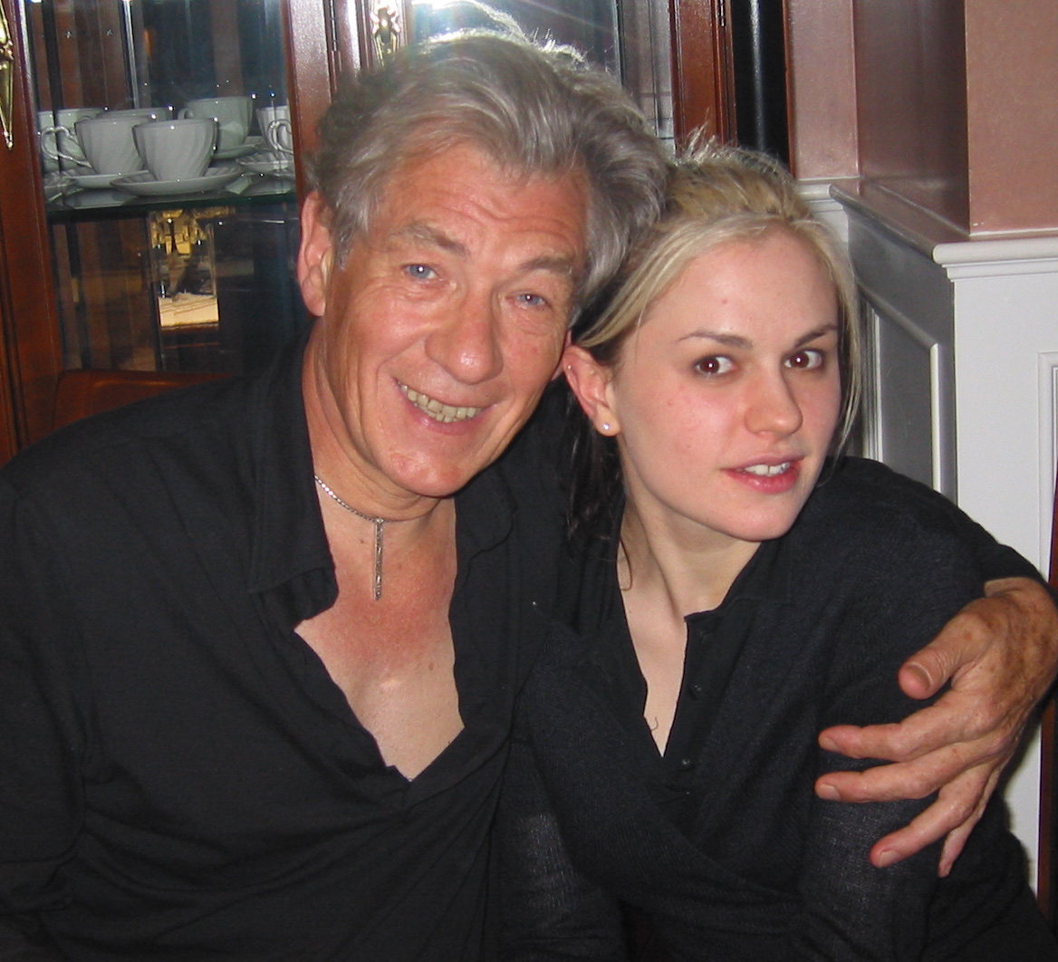 2002: Vancouver. Ian McKellen and Anna Pacquin at my birthday party