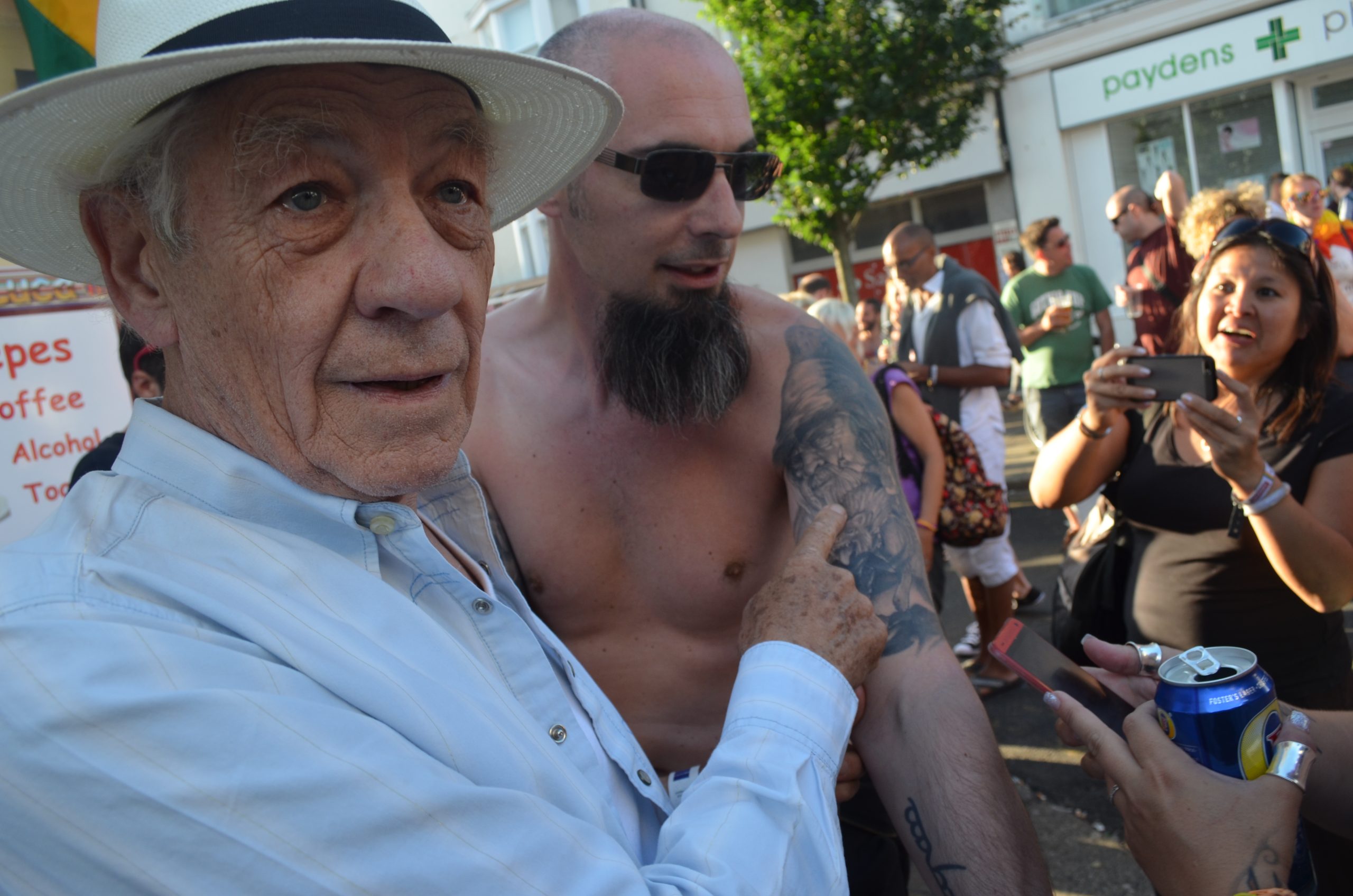 2014: Brighton, UK. Ian McKellen meets Magneto.