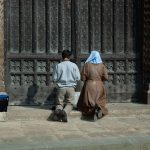 2005: “Sister Mary Michael” and her companion keep vigil outside Lincoln Cathedral