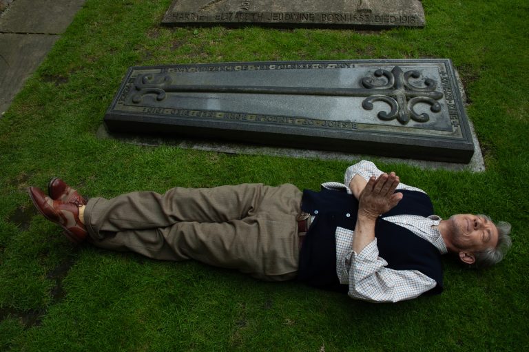 2005: Lincoln Cathedral, UK. Ian McKellen. Photo by Keith Stern