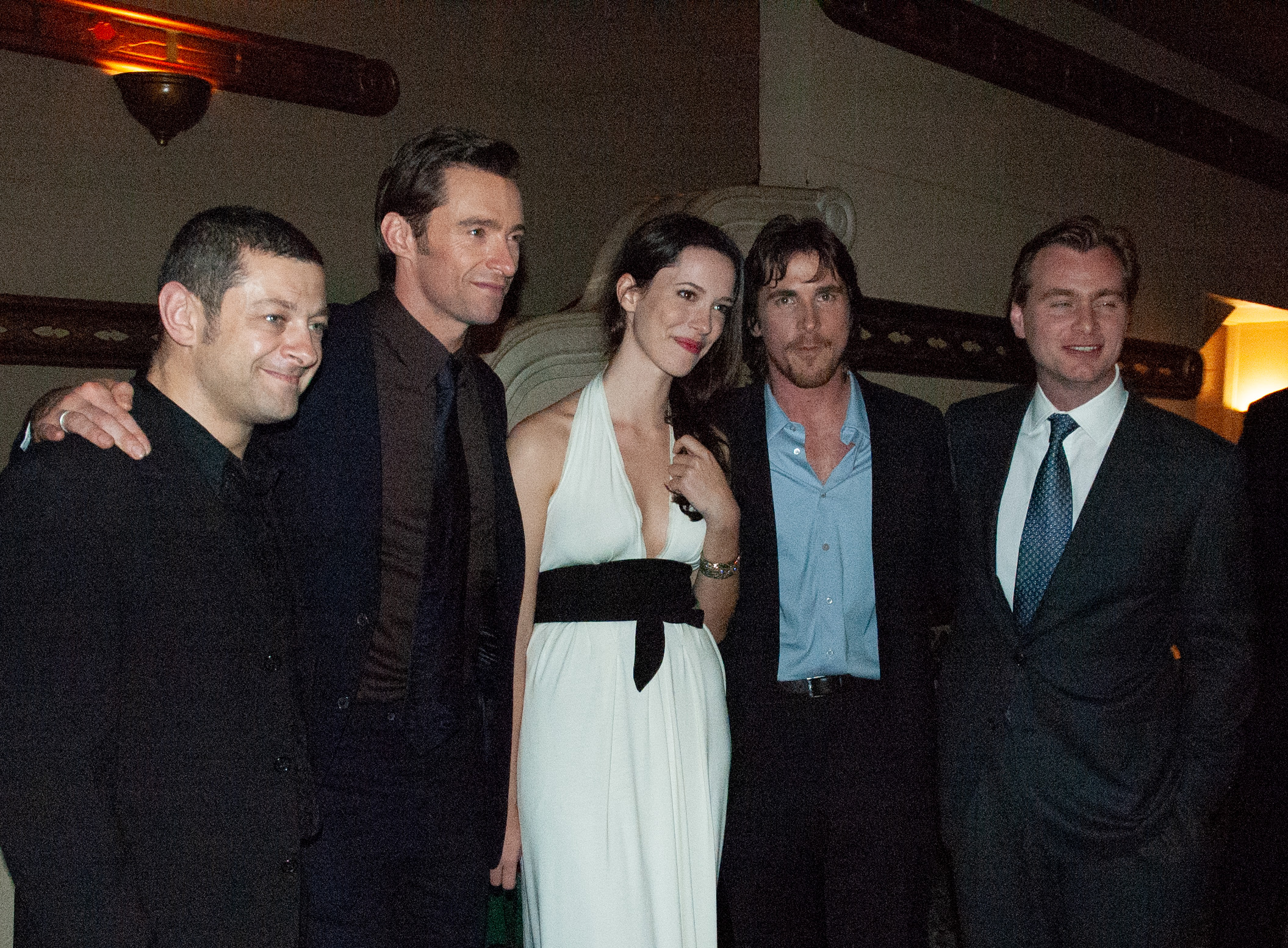 2006: Hollywood, CA. Egyptian Theater premiere of “The Prestige”. Andy Serkis, Hugh Jackman, Rebecca Hall, Christian Bale, Christopher Nolan