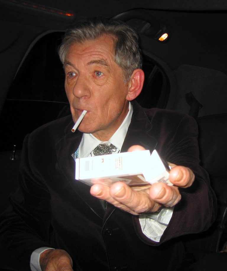 2003: Los Angeles. Ian McKellen on the way to the premiere.