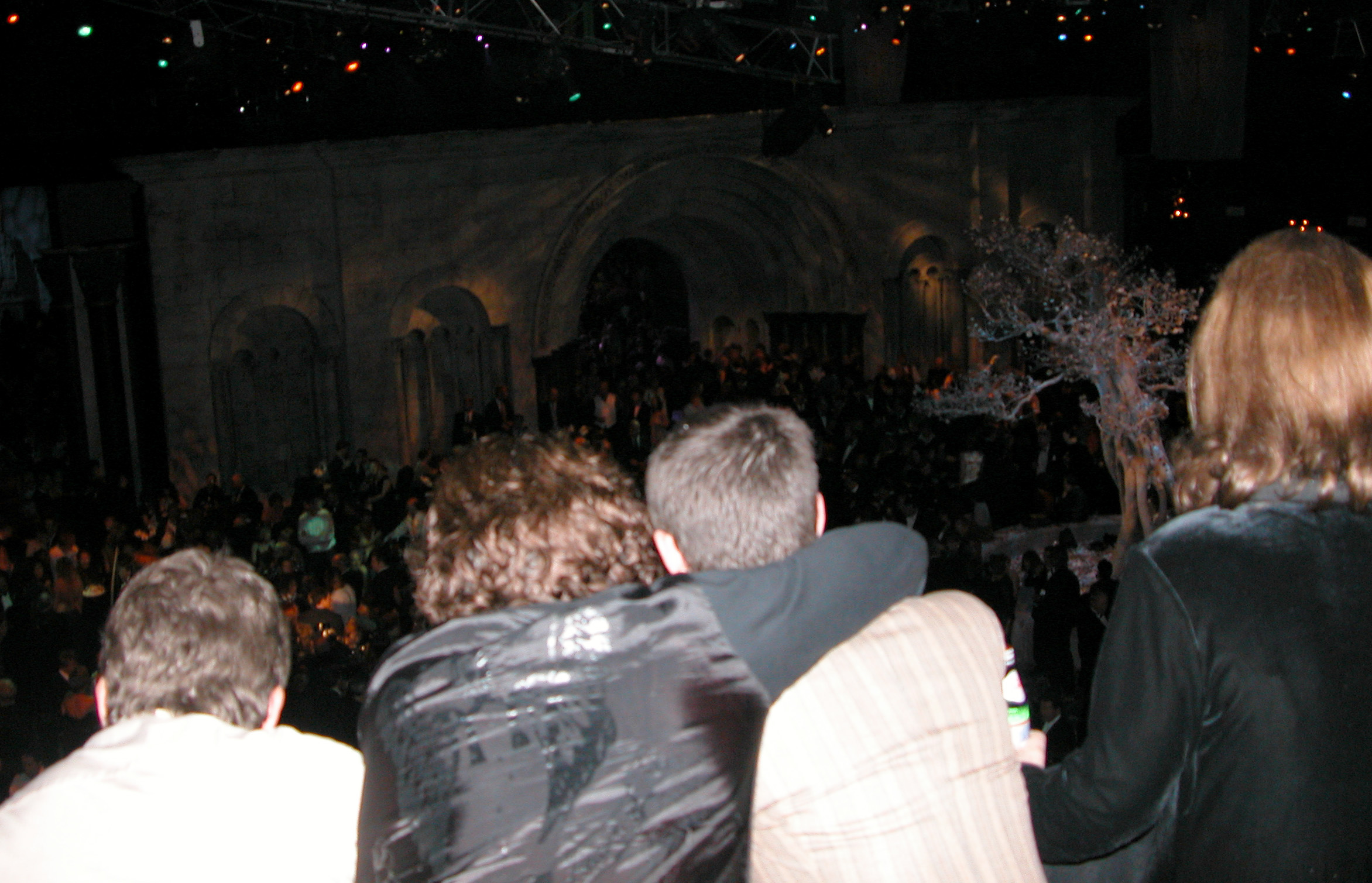 2003: Wellington, NZ. Premiere party for “The Return of the King.”  L-R: Sean Astin, Orlando Bloom, Elijah Wood, Christine Astin