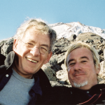 2000: Ian McKellen and Keith Stern on Mt. Ruapehu.