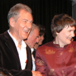 Ian McKellen with Helen Clark, Prime Minister of New Zealand Photo by Keith Stern