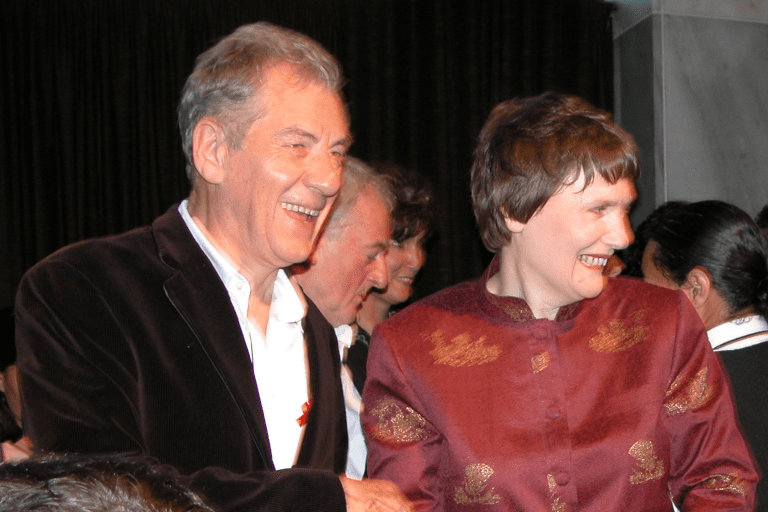 December 1, 2003: Ian McKellen with Helen Clark, Prime Minister of New Zealand