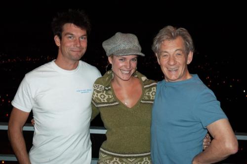 2005: Jerry O'Connell, Rebecca Romijn and Ian McKellen in Vancouver to film X-Men: The Last Stand Photo by Keith Stern