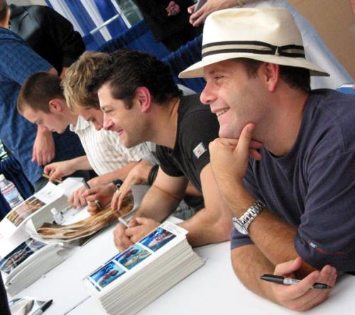 2003: Comic Con: Elijah Wood, Dominic Monaghan, Andy Serkis, Sean Astin. Photo by Keith Stern