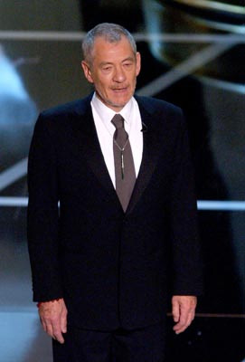 2004: Ian McKellen on stage at the Oscars. Photo by Michael Caulfield/Wireimage.com